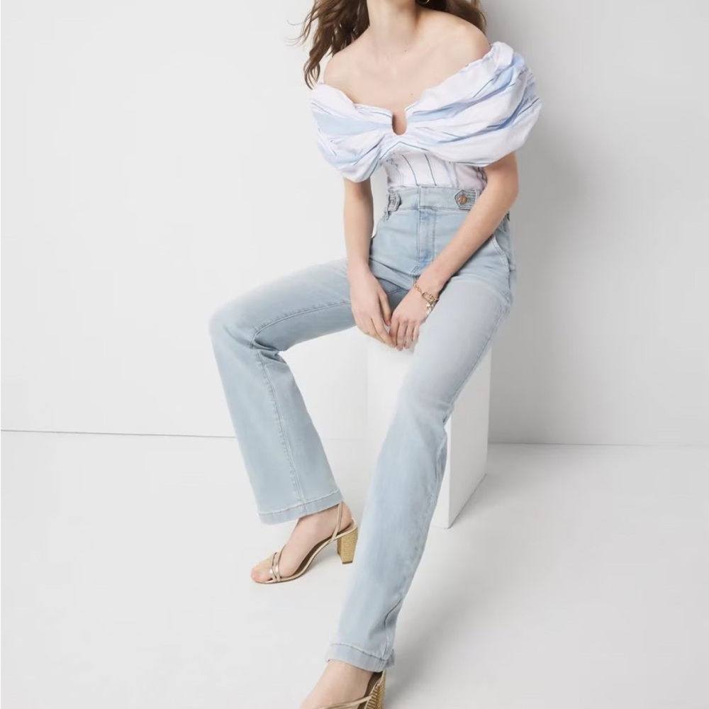 White House Black Market High Rise Light Blue Jeans